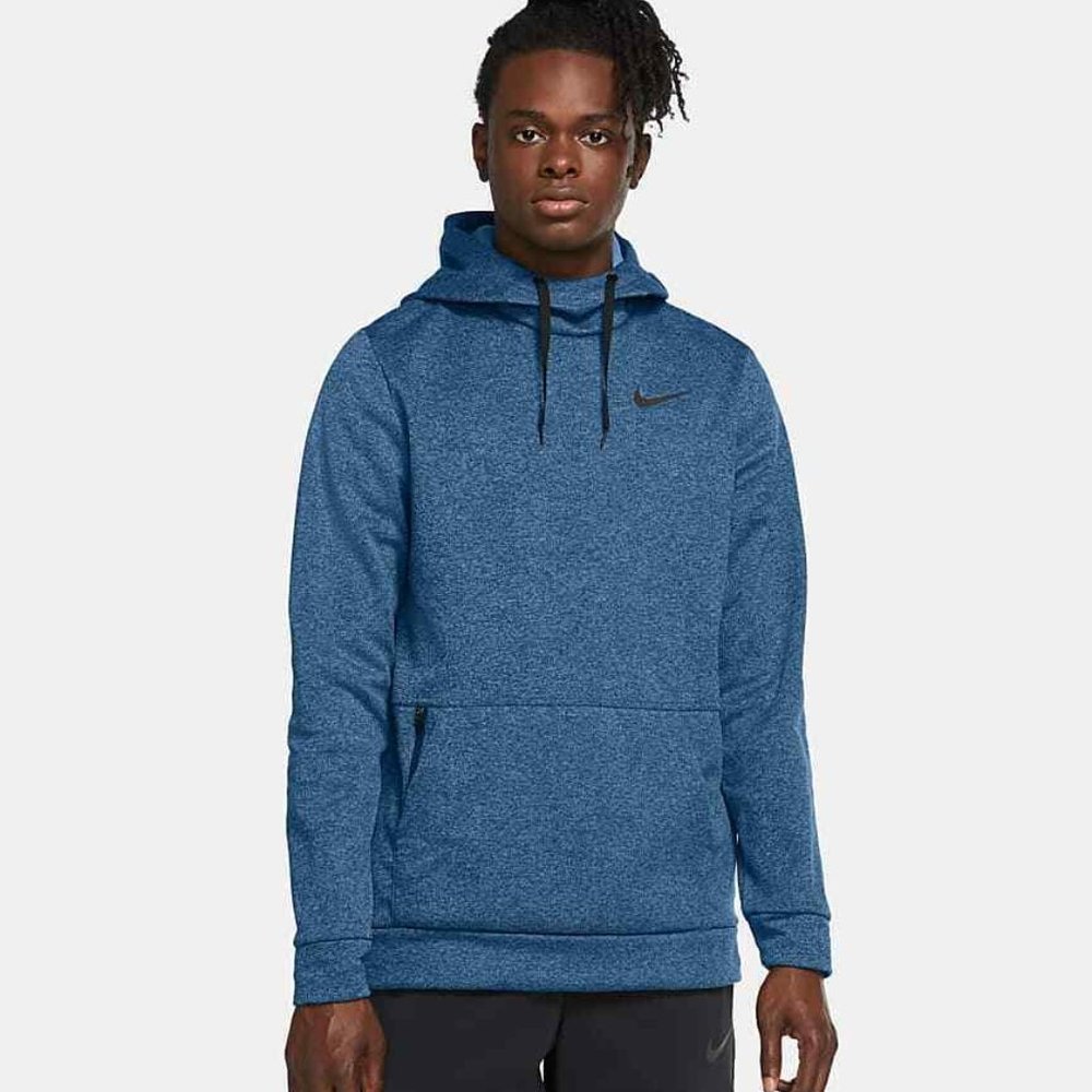 Nike Therma Men's Pullover Training Hoodie | Obsidian/Blue/Heather/Black | Med